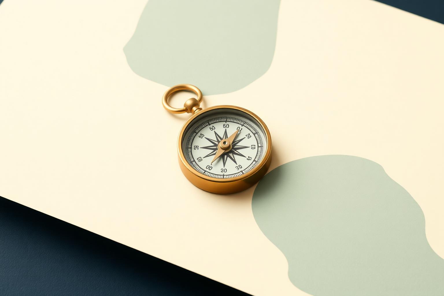 A compass on a patterned background, symbolizing informed choices.